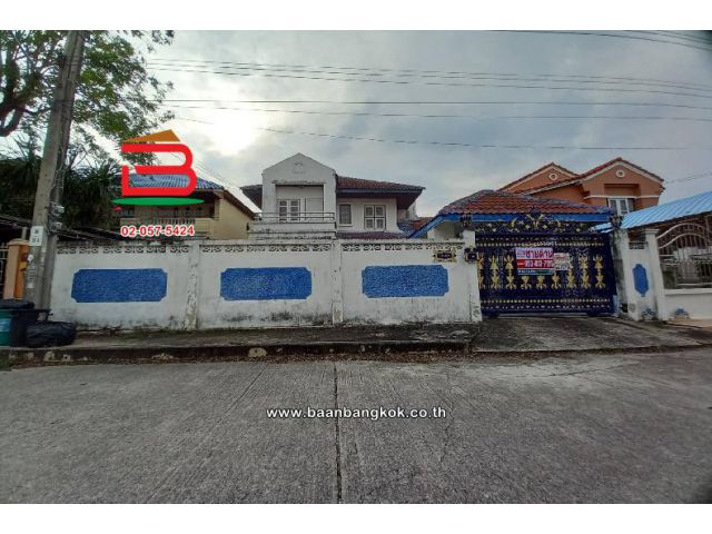 บ้านเดี่ยว หมู่บ้าน พนาสนธิ์การ์เด้นโฮม 2 เนื้อที่ 54 ตรว. ซอยเลียบวารี 79 ถนนเลียบวารี แขวงโคกแฝด เขตหนองจอก กรุงเทพมหานคร