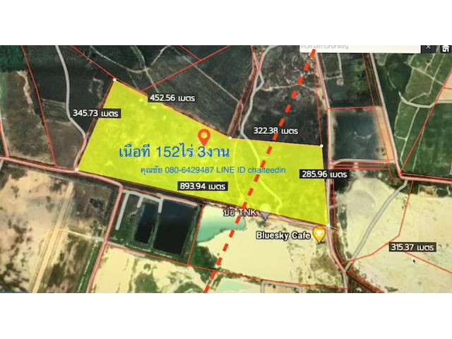 @#ขายที่ดินผังเมือง EEC สีเหลืองอ่อน ทำเลโกดัง-โรงงาน เนื้อที่ 152-2-98ไร่ ติดถนน ไฟฟ้า3/เฟส ห่างจากถนน 331 ประมาณ 3.3กม.เหมาะพัฒนา@