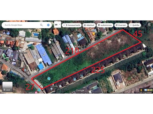 ขายที่ดินภูเก็ต ห่างทะเล 1 กม 4ไร่ครึ่ง