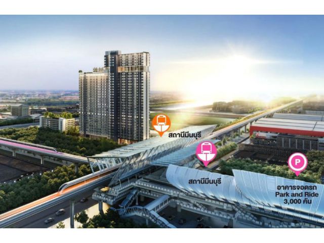 ขาย คอนโด ห้องมุม วิวพระอาทิตย์ขึ้นและวิวเมือง The Origin Ram 209 Interchange 32 ตรม ส่วนกลางอลังการ วิว 360 องศา สวยที่สุดในย่าน!!...