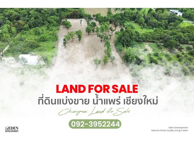 ที่ดินแบ่งขาย น้ำแพร่ เริ่มต้นที่ 15,000 / ตรว. เชียงใหม่