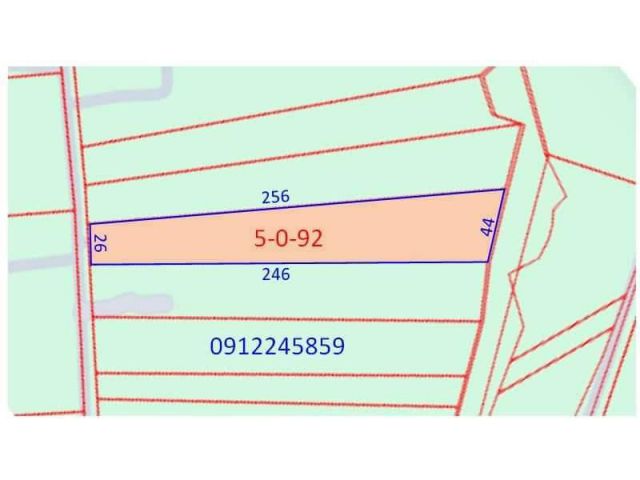 ที่ดินผังสีม่วงลาย  5 ไร้กว่า ใกล้นิคมปิ่นทอง5