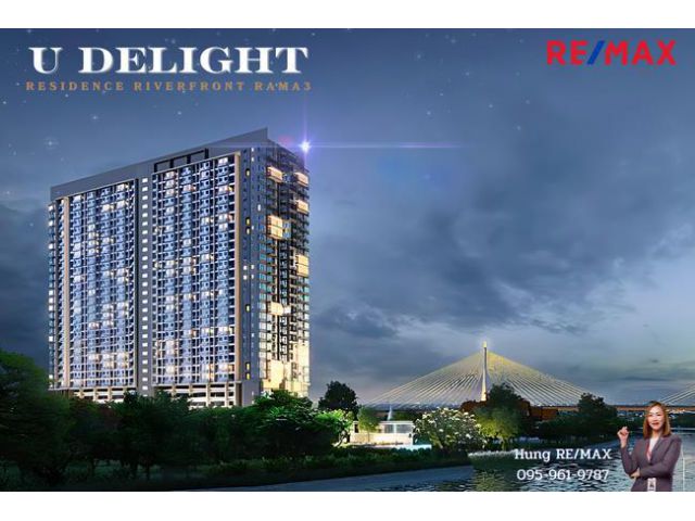 ขายคอนโด พระราม3 วิวแม่น้ำเจ้าพระยา U-Delight Riverfront Rama3 ห้องสตูดิโอ 33.13Sqm ชั้นสูง 20Fl. Fully Furnish ใหม่ พร้อมเข้าอยู่ ถูกสุดในโครงการ