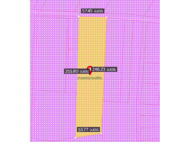 ขายที่ดิน/ให้เช่าสีม่วงอ่อนแปลงยาว 8 ไร่ ติดถนนลาดยาง ใกล้ถนนเส้น 3015 - 1.8 กม. จ.ฉะเชิงเทรา