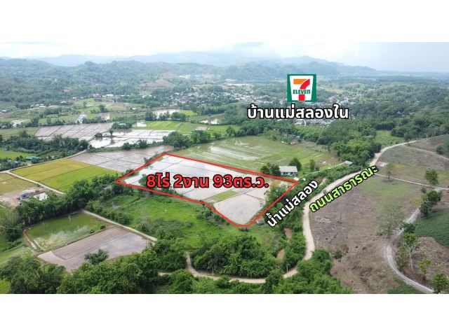 ขายที่นาสวยติดน้ำแม่สลอง 8 ไร่ วิวภูเขาล้อมรอบ บ้านแม่สลองใน จ.เชียงราย