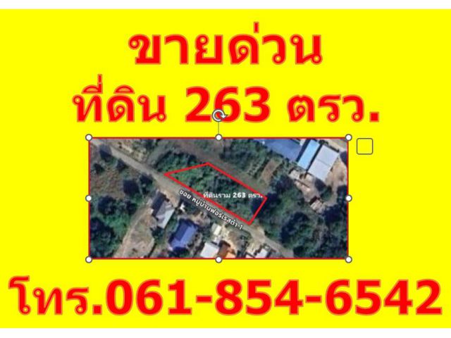 ขายที่ดิน4แปลงรวม263 ตารางวา