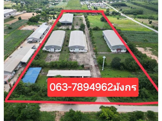 Vายที่ดิน 47ไร่ 2งาน  ( 19,000 ตรว )ผังสีม่วงลาย พร้อมโกดัง  สำนักงาน ออฟฟิศ พื้นที่รวม 12,834 ตรม. ต.พนานิคม