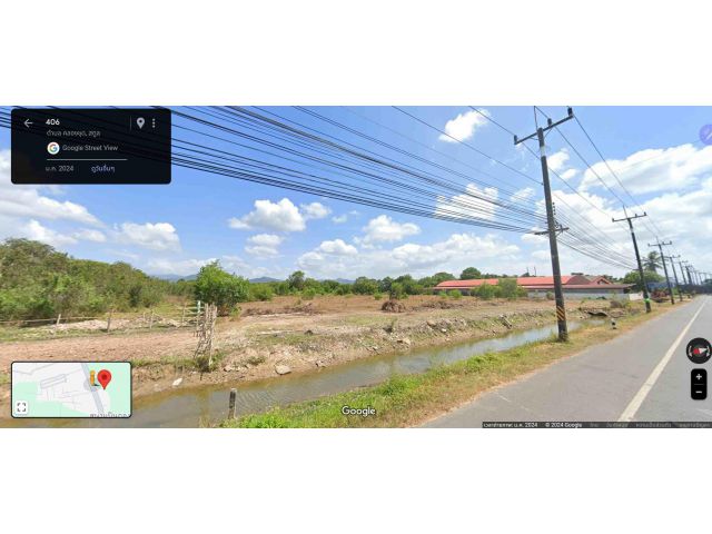 ขายที่ดินเปล่า 6 ไร่ ถ.ยนตรการกำธร (ทล.406) ตำบลคลองขุด อำเภอเมืองสตูล สตูล