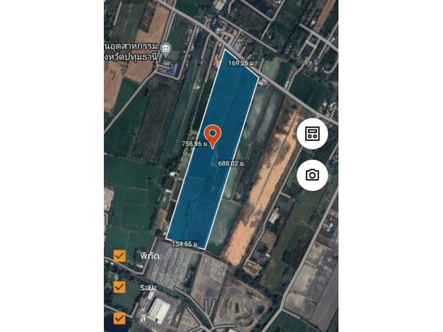ที่ดิน 38 ไร่  ไร่ละ 3.5 ล้านบาท ขายทั้งผืน ทำเลดี ใกล้ตัวเมืองปทุมธานี