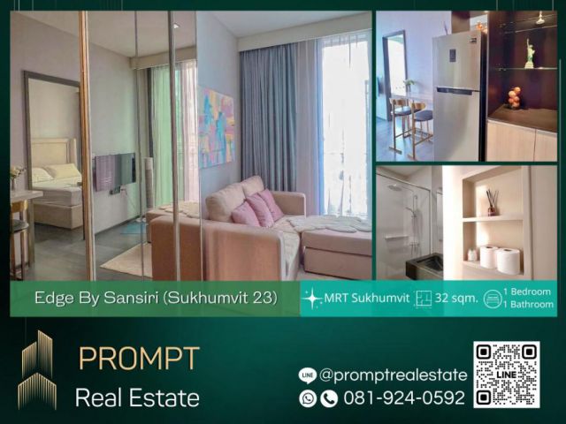 EF00877 - Edge By Sansiri (Sukhumvit 23) - 32 sqm - BTS Asoke - MRT Sukhumvit - Terminal 21