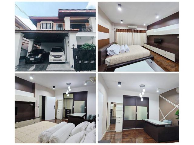 ขายบ้าน 2 ชั้น หมู่บ้านศรีกาญจน์ พาร์ควิว สรงประภา-ดอนเมือง 4 ห้องนอน เฟอร์นิเจอร์+บิ้วอิน พร้อมอยู่ โทร 066-145-9935