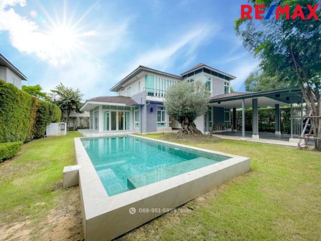 บ้านเดี่ยวโครงการมัณฑนา เลค วัชรพล (สุขาภิบาล5) ที่ดิน 146.8 ตร.ว. บิ้วท์อินตกแต่งอย่างดี โซนหน้าโครงการ วิวหน้าบ้านเป็น