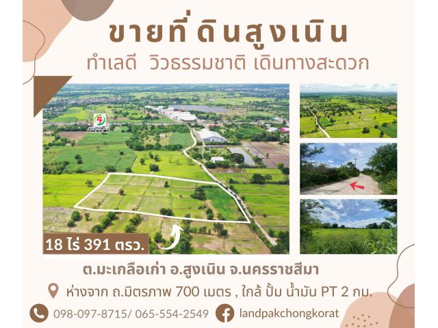 ขายที่ดินโคราช เดินทางสะดวก ใกล้ถนนมิตรภาพเพียง 700 เมตร