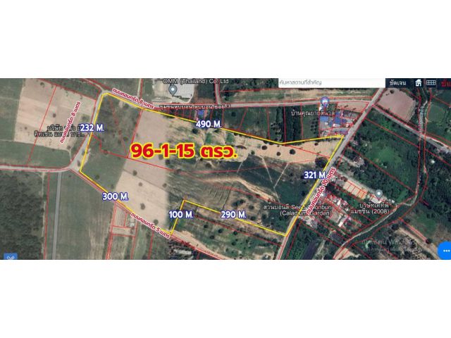 ขายที่ดินหุบบอน เขาคันทรง ศรีราชา  ขนาดเนื้อที่ : 96-1-15 ไร่