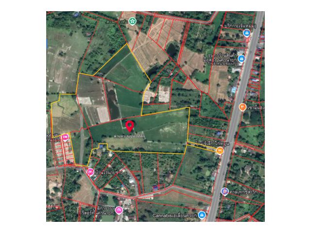 ขายที่ดินนครนายก แปลงใหญ่ ติดถนน3049 ขนาด 71-2-53.2 ไร่  ใกล้น้ำตกสาริกา