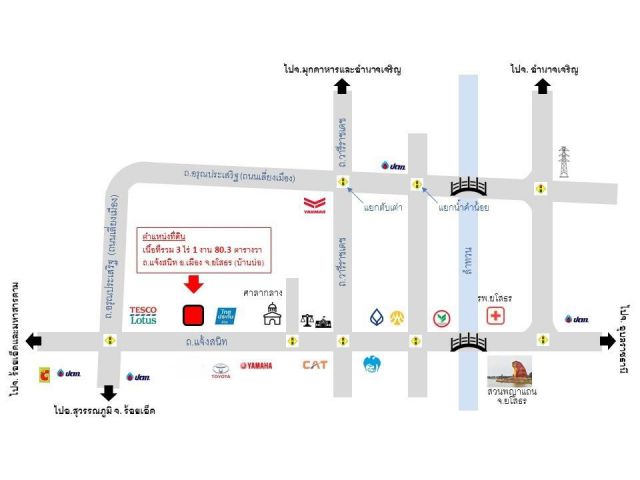 ราคาดีมาก!!! ขายที่ดินพร้อมบ้าน ตรงหลักฮวงจุ้ยที่ดี เพราะพื้นที่เป็นรูปถุงทอง (อ.เมือง จ.ยโสธร)