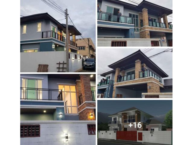 #*ขายบ้าน2ชั้น3ห้องนอน3ห้องน้ำ63ตร.ว.พร้อมสระว่ายน้ำ อยู่ถนนหนองประทีป ใกล้โรงเรียนสารสาสน์วิเทศเชียงใหม่ (สร้างใหม่)