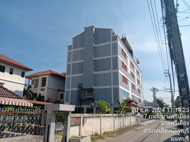 ขาย อพาร์ทเมนท์ 6 ชั้น  ต่ำกว่าประเมิณ เนื้อที่ 148 ตร.ว. ใจกลางเมืองนนทบุรี ปล่อยเช่าแบบรายวัน และรายเดือน