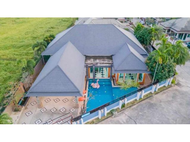 H483 ให้เช่าบ้านเดี่ยว พร้อมสระว่ายน้ำ 4 ห้องนอน  ห้วยใหญ่