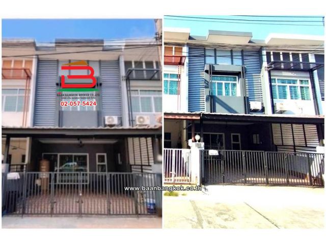 ทาวน์เฮาส์ โครงการ วิลล่า เจ้าพระยา ซ.วัดมะขาม เนื้อที่ 17.8 ตรว. ถนนติวานนท์ อ.เมืองปทุมธานี