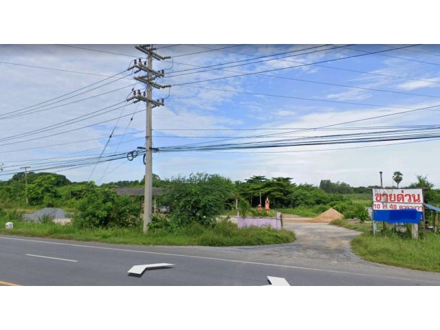 ที่ดินสิงห์บุรี ติดถนน 4 เลน เยื้องปั๊ม ปตท