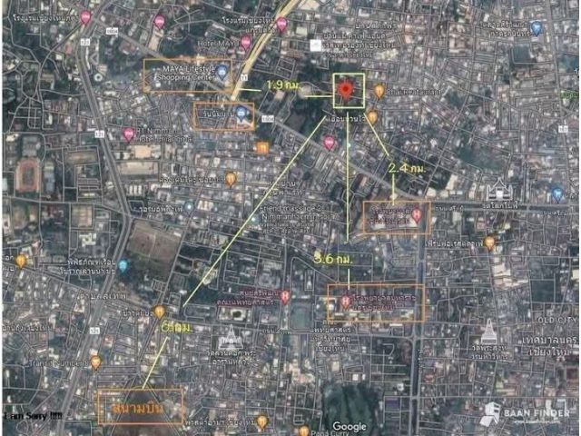 ขายที่ดินบนถนนห้วยแก้วช้างเผือกโฉนดพร้อมโอน