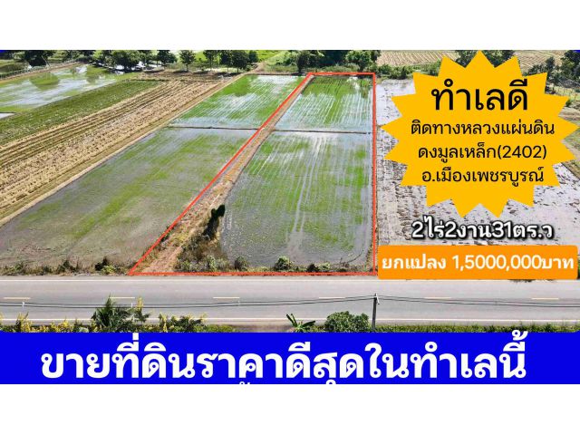 ที่ดินติดถนนทางหลวงแผ่นดิน2402(ดงมูลเหล็ก)