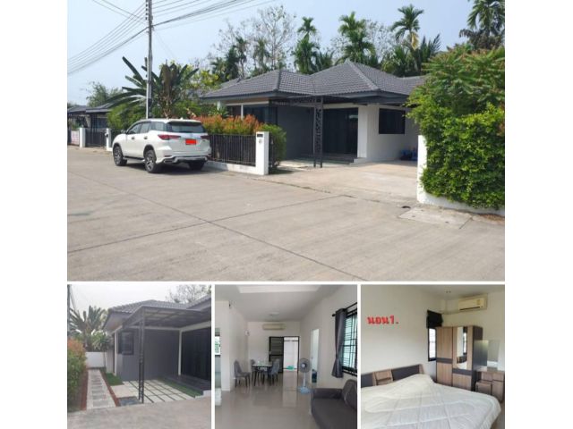 #ขายบ้านชั้นเดียว3ห้องนอน2ห้องน้ำ54.5ตร.ว.อยู่ มบ.กาญรวี2ต.สันทรายหลวง ใกล้ตลาดป่าหมือด ขายขาดทุนด่วน