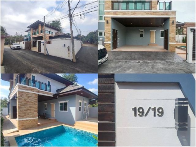 * บ้านสร้างใหม่ กลางเมือง(ซ.หนองประทีป) บ้าน2ชั้น 3ห้องนอน 3ห้องน้ำ พร้อมสระว่ายน้ำระบบเกลือ