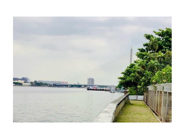 ขายที่ดินติดแม่น้ำเจ้าพระยา 1 ไร่ ใกล้สะพานพระราม8 ทำเลดี ที่สวย
