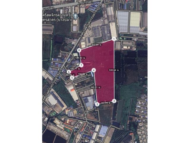 ขายที่ดินสร้างโรงงาน 66 ไร่ ต.บ้านเกาะ ท่าทราย ถนนบางปลา สมุทรสาคร ผังชมพู โรงงานเต็มพื้นที่ ขอ รง.4 ได้ ราคาไม่แพง แปลง