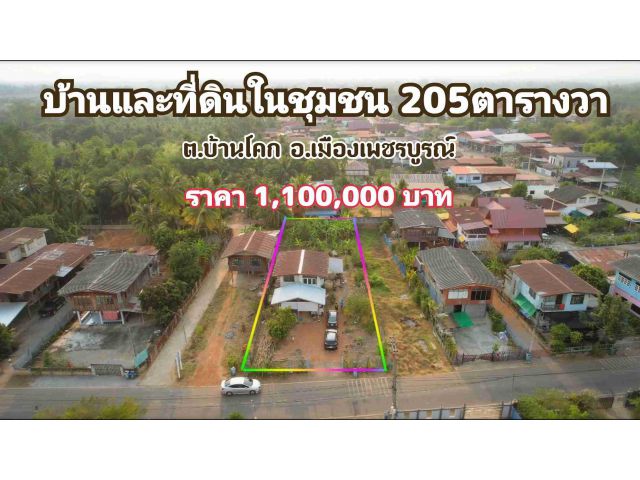 ขายบ้านพร้อมที่ดินในชุมทำเลใกล้ตลาด