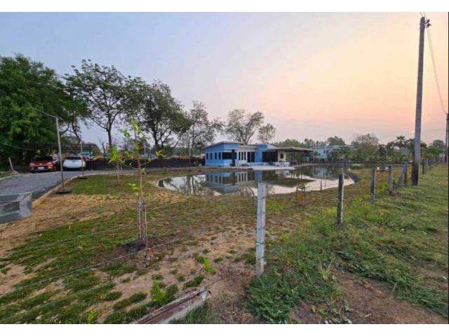 บ้านสวน 2 ไร่  บ้านน็อคดาวน์ลงเสาเข็ม  ติดถนน 2 ด้าน  ต.เขาดิน อ.หนองแซง จ.สระบุรี