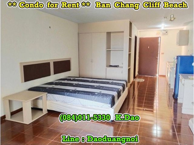 #Ban Chang Cliff Beach *** Condo for Rent *** Ban Chang  Rental Fee 6,000 Baht
