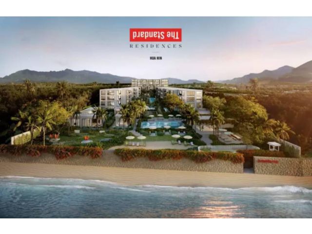 ขายคอนโดหรู เดอะ สแตนดาร์ด เรสซิเด้นซ์ หัวหิน 1 ห้องนอน ชั้น 1 ตึก D แบบ Private Direct Pool Access เดินลงสระจากห้องได้เลย โครงการติดชายหาด หัวหิน