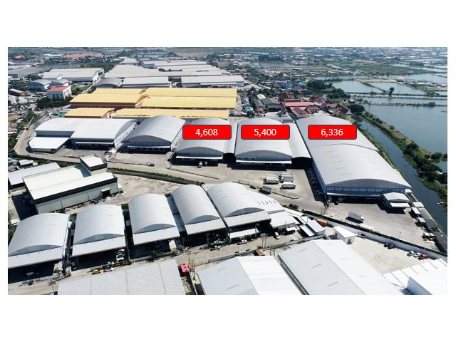 ให้เช่าโกดัง คลังสินค้า บางเพรียง บางบ่อ เทพารักษ์ วัดลาดหวาย พื้นที่ 10,000 ตารางเมตร