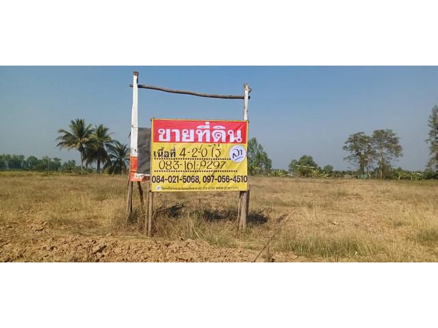 ขายที่ดินทำเลดี 4-2-0 ไร่  ติดถนนหลวง สุโขทัย - พิษณุโลก  ไผ่ขอดอ
