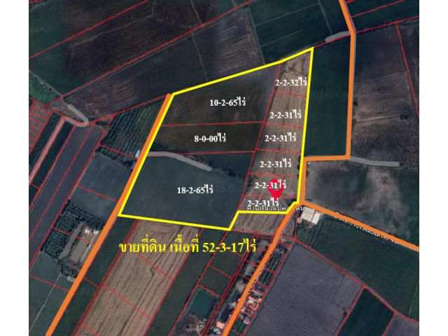 ขายที่ดิน ต.บางโพธิ์เหนือ อ.สามโคก จ.ปทุมธานี เนื้อที่ 52-3-17ไร่