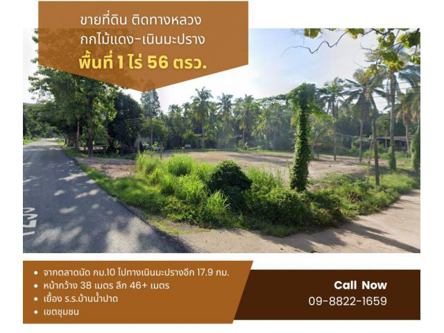 ขายที่ดิน ติดถนนหลวง 1-0-56 ไร่ เนินมะปราง พิษณุโลก