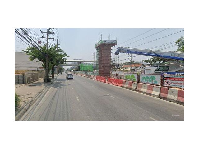 ขายที่ดินเปล่าติดถนน ราคาถูก ย่านสุขสวัสดิ์ ใกล้ MRT สายสีม่วงสถานีบางปะกอก