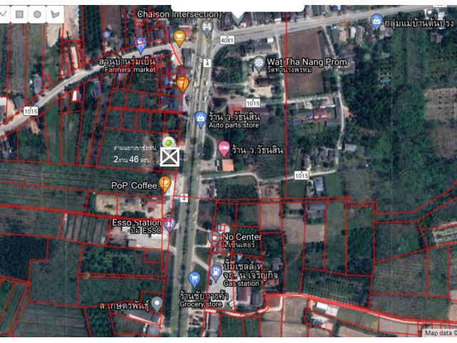 ที่ดิน ติด ถ.เพชรเกษม4 ใกล้สามแยกเขาชัยสน ต.โคกม่วง 246วา ติด ธกส