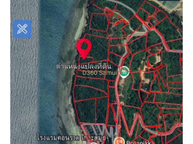 ขาย24ไร่บนเกาะสมุยใกล้โรงแรมคอนราด วิว180องศาติดทะเล