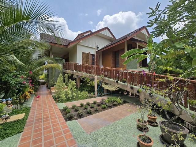 ขายบ้านเดี่ยว บ้านริมคลอง ท่าคา อัมพวา สมุทรสงคราม บรรยากาศดี