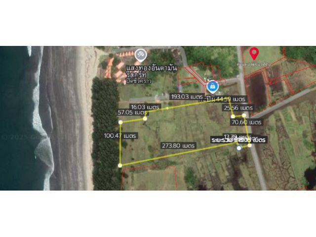 ขายที่ดินติดทะเล จำนวน 18 ไร่ ชายหาดบางเบน อ.กะเปอร์ จ.ระนอง