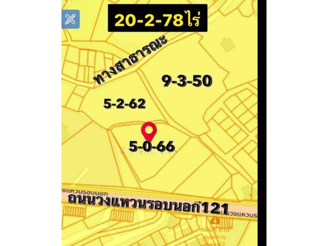 ขายที่ดินตำบลหางดงผังเมืองสีเหลืองโฉนดพร้อมโอน