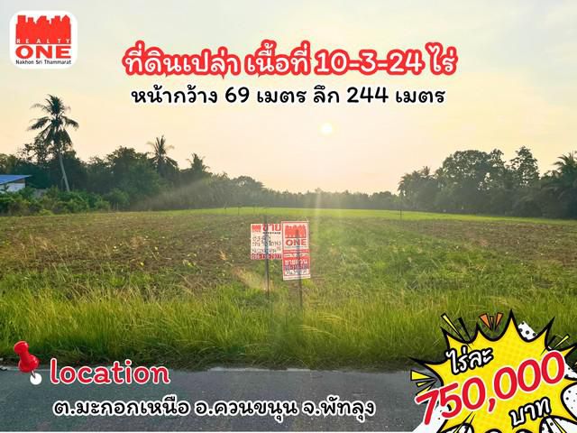 ที่ดินเเปลงใหญ่ หน้ากว้าง เหมาะสำหรับการลงทุนระยะยาว
