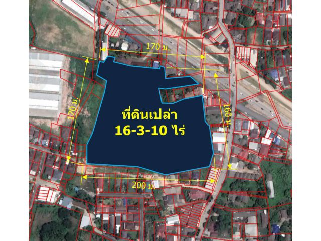L187-ขายที่ดินเปล่า 16-3-10 ไร่ (ต.หนองจ๊อม อ.สันทราย จ.เชียงใหม่)