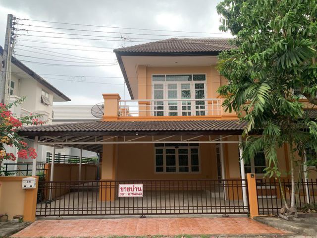 ขายบ้านเดี่ยว หมู่บ้านวงศ์กรริเวอร์วิว ริมแม่น้ำบางปะกง บรรยากาศดี ใกล้วัดหลวงพ่อโสธร