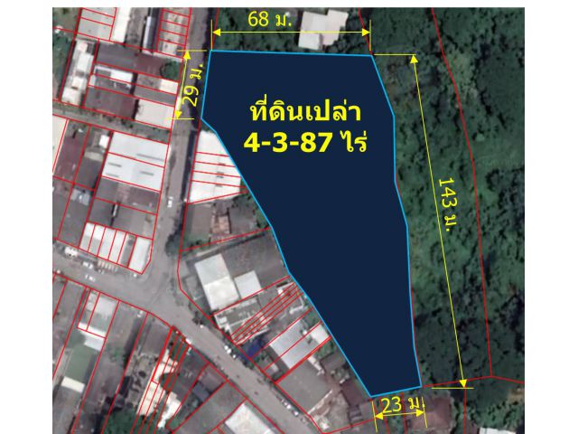 L196 ขายที่ดินเปล่า 4-3-87 ไร่ (ใกล้สถานีรถไฟ ต.วัดเกต อ.เมืองเชียงใหม่ จ.เชียงใหม่)
