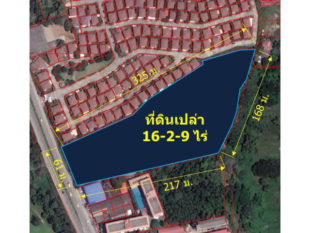 L197-ขายที่ดินเปล่า 16-2-9 ไร่ (ติดถนนโชตนา ต.ช้างเผือก อ.เมืองเชียงใหม่ จ.เชียงใหม่)